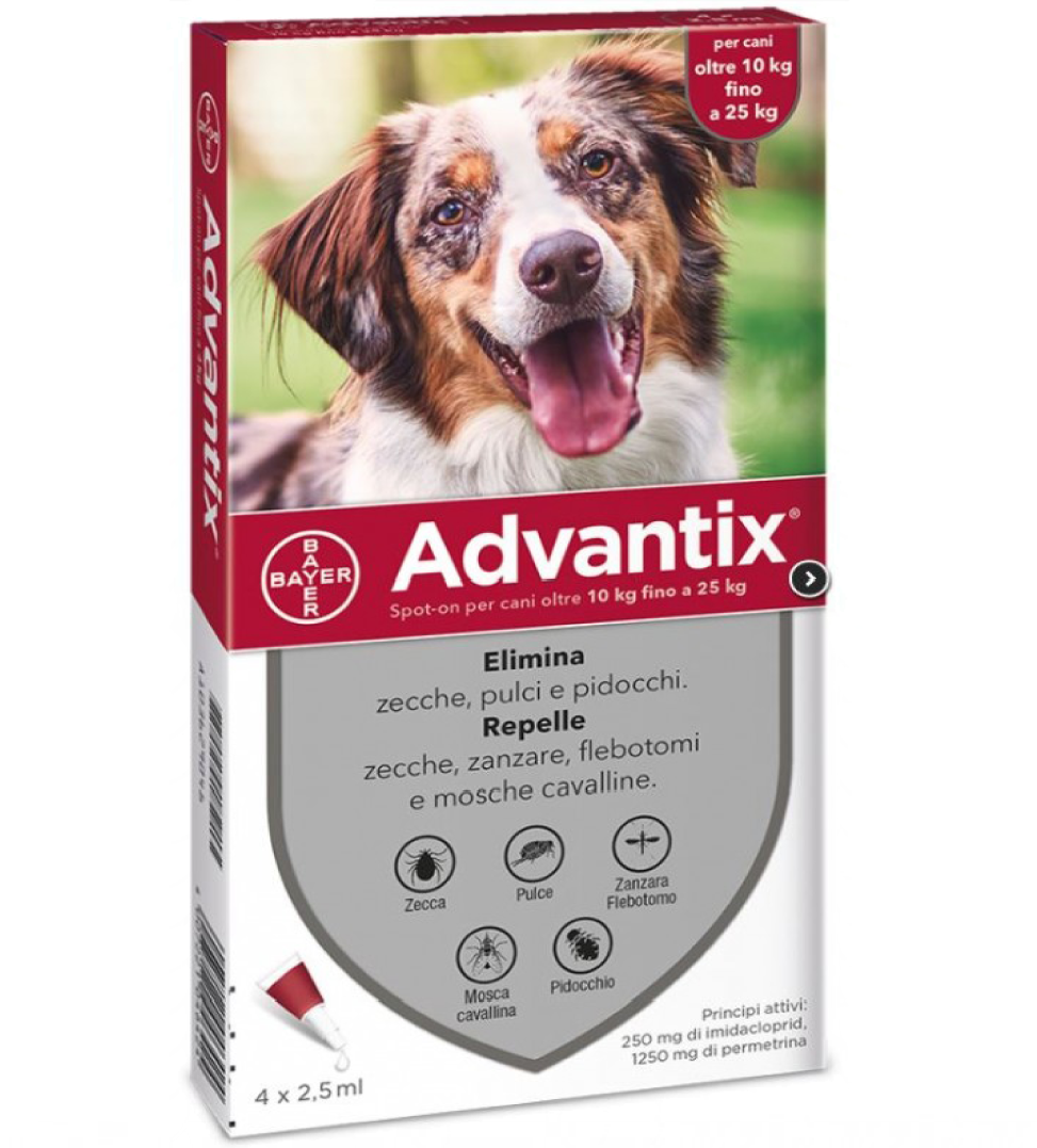 ADVANTIX 10 25KG 6 PIPETTE 