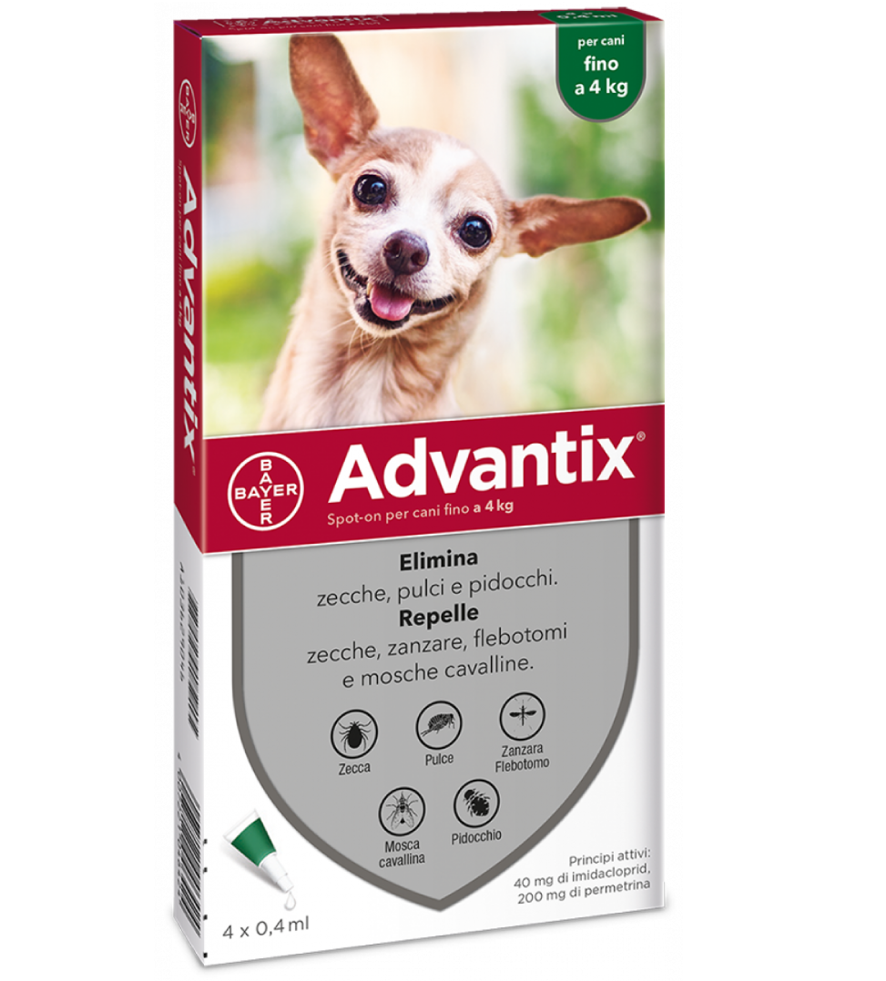 ADVANTIX INFERIORE A 4KG 6 PIPETTE