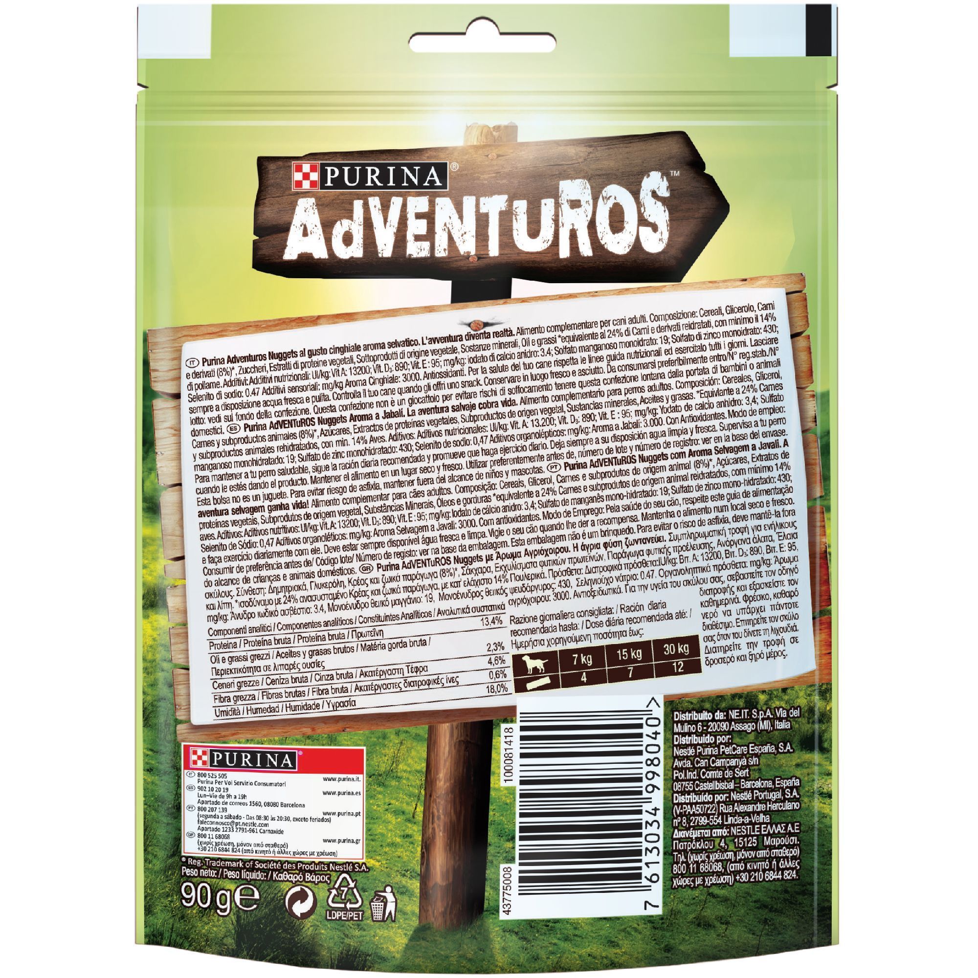 Purina adventuros 90g nuggets cinghiale 