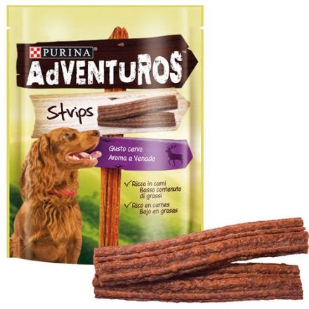 Purina adventuros 90g strips cervo