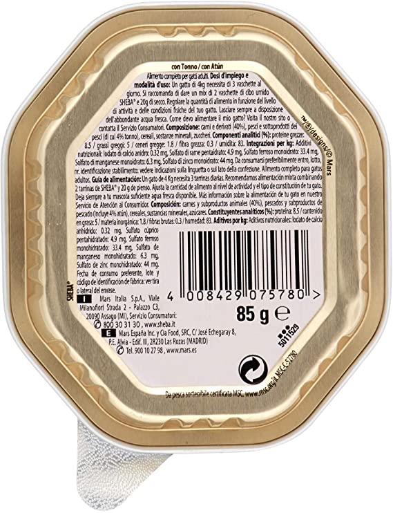 SHEBA VASCHETTA 85G SAUCE LOVER TONNO 