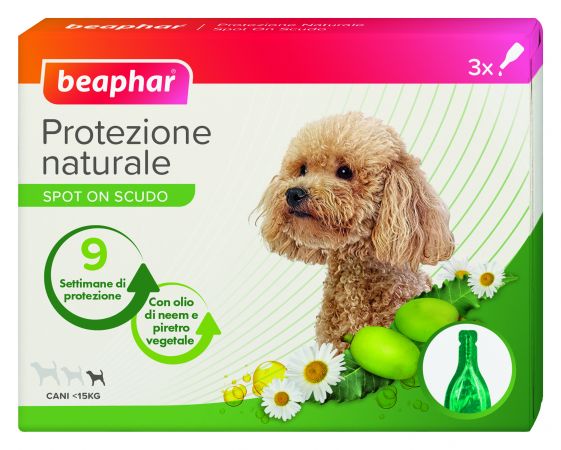 Beaphar prot nat spoton cane piccolo 15kg 3 pipett