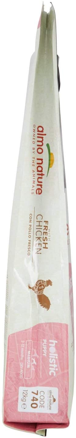 ALMO NATURE DOG HOLISTIC 12KG MEDIUM PUPPY POLLO 