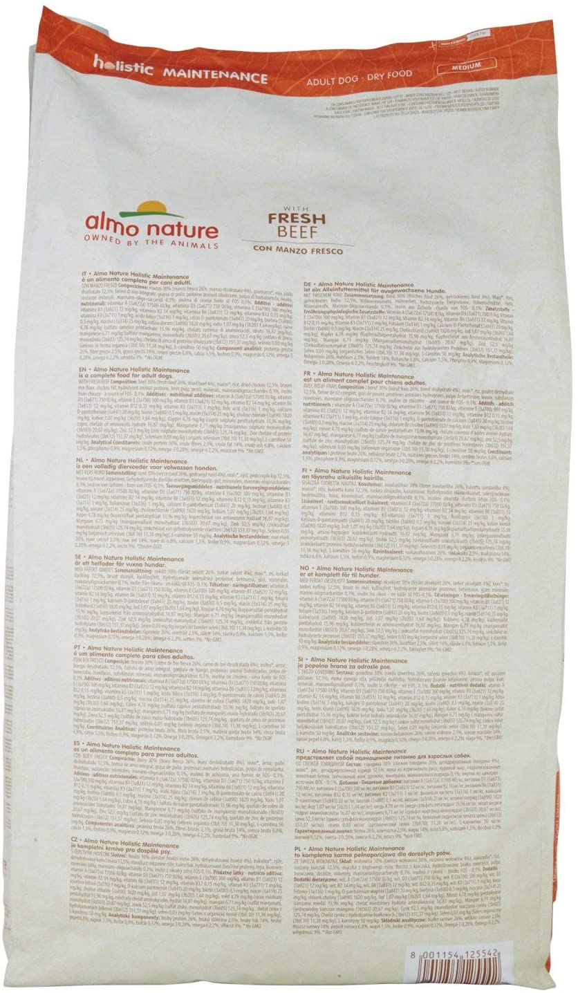 ALMO NATURE DOG HOLISTIC 12KG MEDIUM ADULT MANZO 