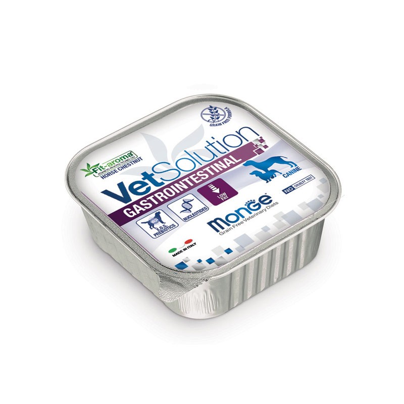 MONGE VET SOLUTION CANE VASCHETTA 150G GASTROINTES
