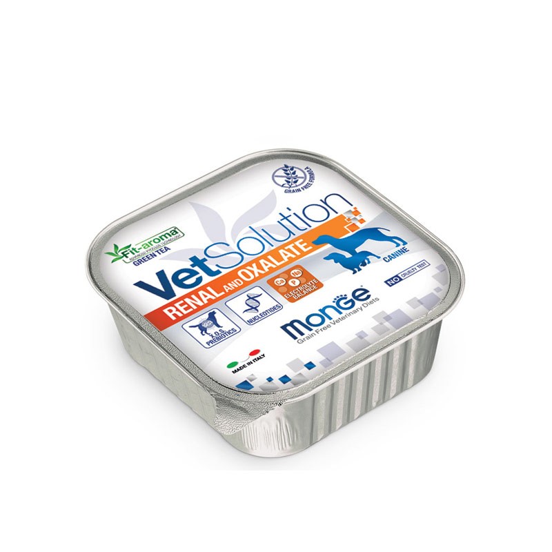 MONGE VET SOLUTION CANE VASCHETTA 150G RENAL OXALA