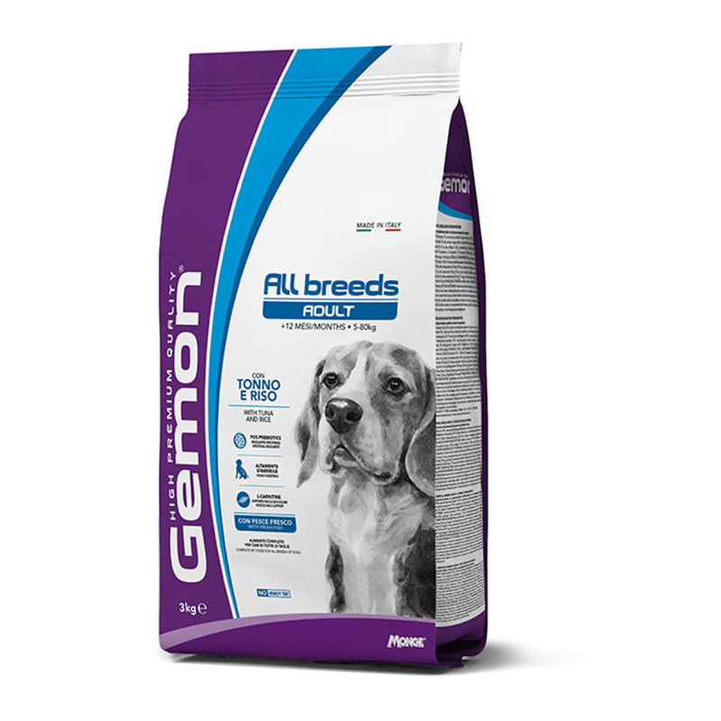 GEMON DOG 3KG MEDIUM ADULT TONNO