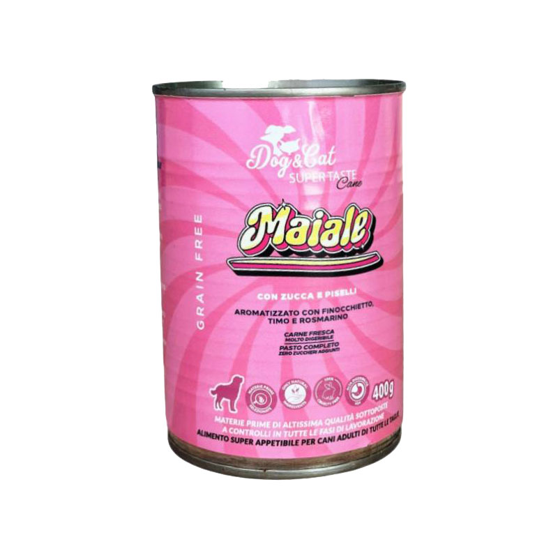 DOGCAT SUPERTASTE LATTINA 400G MAIALEZUCCAPISELLI