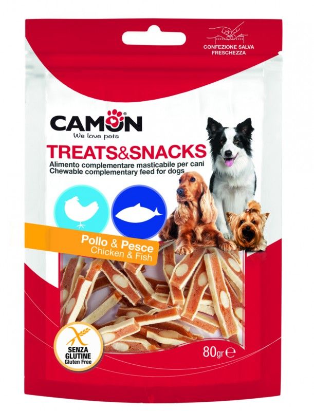 Camon snack 80g bocconcini pollopesceformaggio 