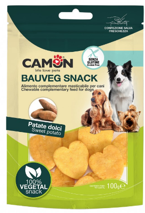 Camon snack bauveg 100g cuoricini patata dolce