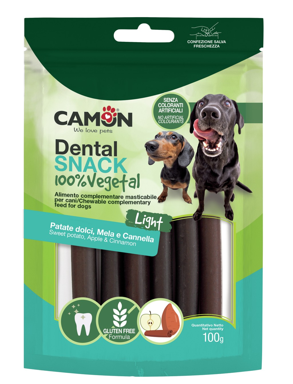 Camon snack bauveg 100g dental bastoncini melacann