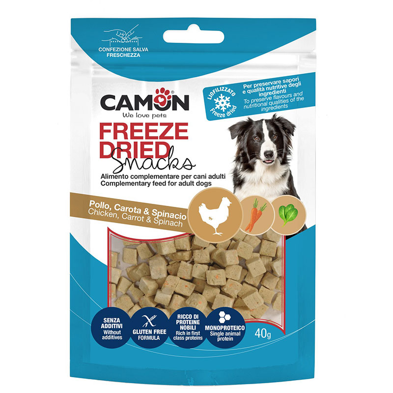 Camon snack 40g dadini di pollo carotespinaci