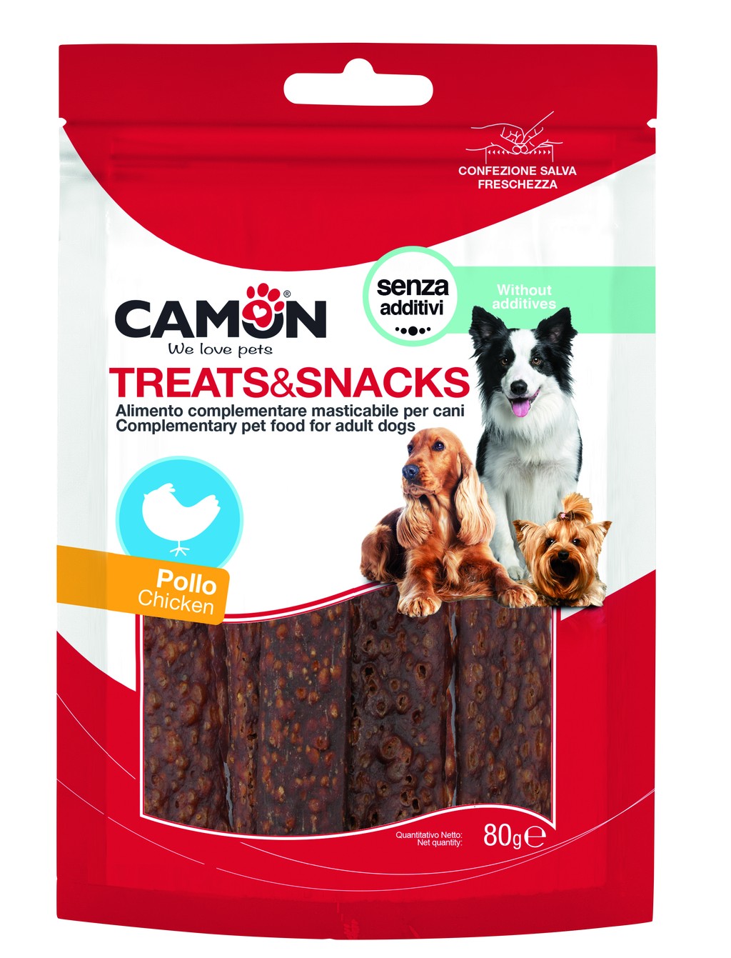Camon snack 80g puff jerky pollo