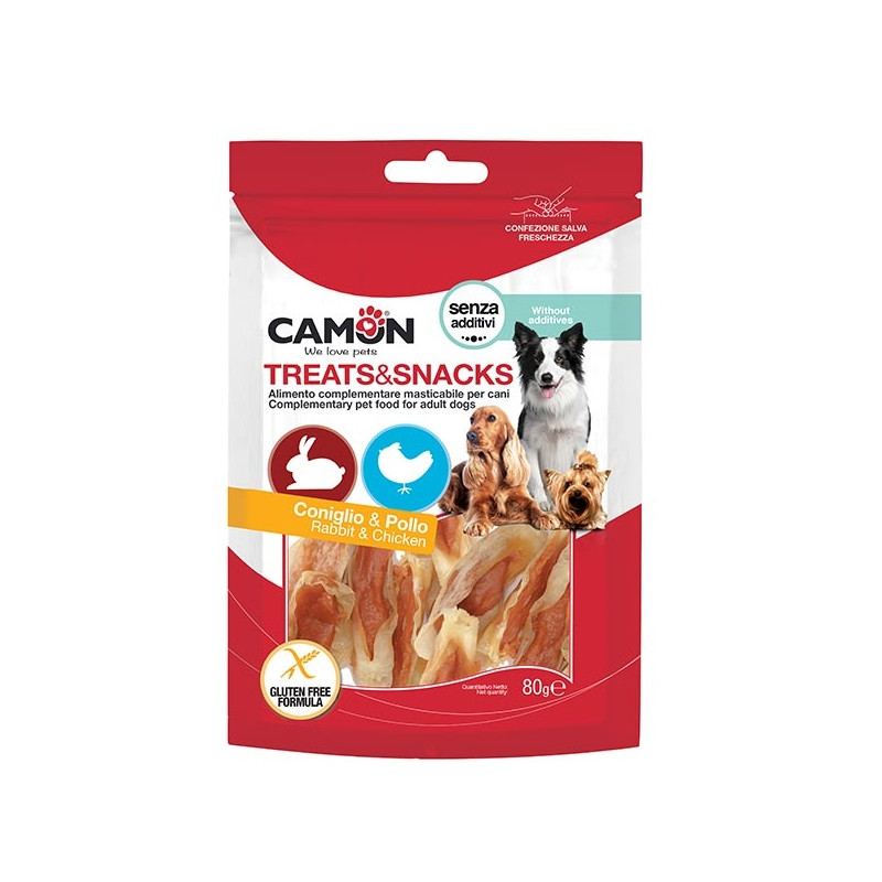 Camon snack 80g orecchie coniglio con pollo