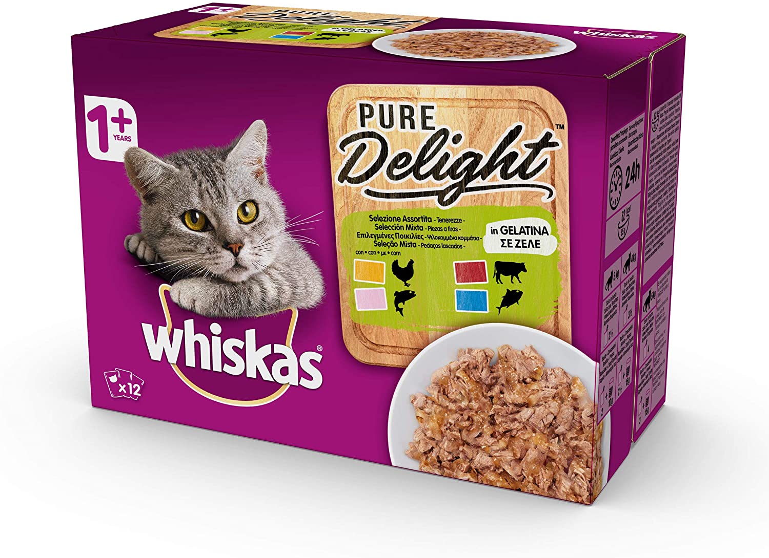WHISKAS MULTIPACK PURE DELIGHT ASSORTI