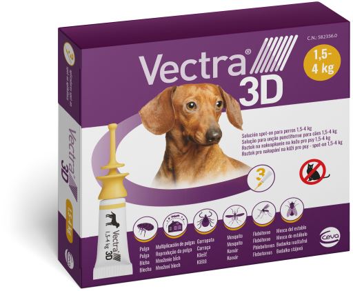 Vectra 3d cani 1.5 4kg 3 pipette