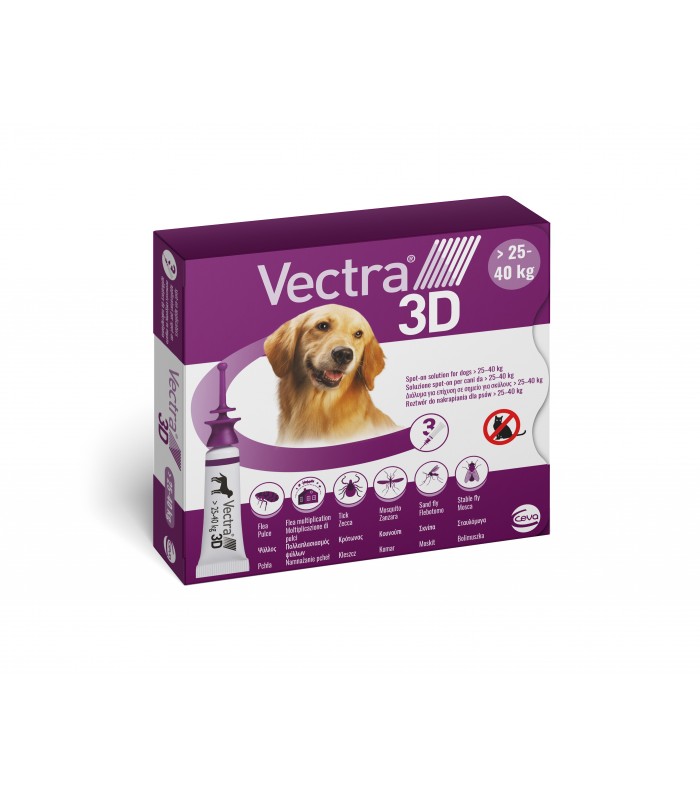 VECTRA 3D CANI 25 40KG 3 PIPETTE
