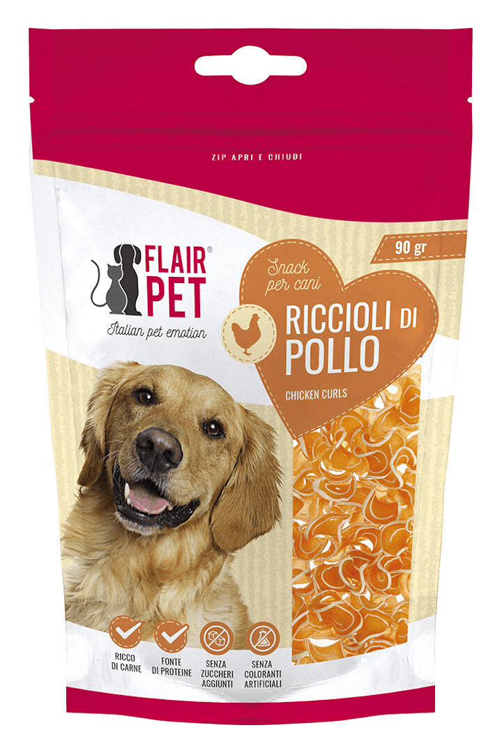 Flair pet snack 90g riccioli pollo