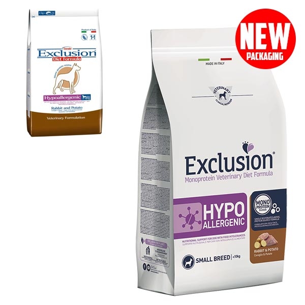 EXCLUSION DIET 2KG HYPOALLERGENIC SMALL CONIGLIO