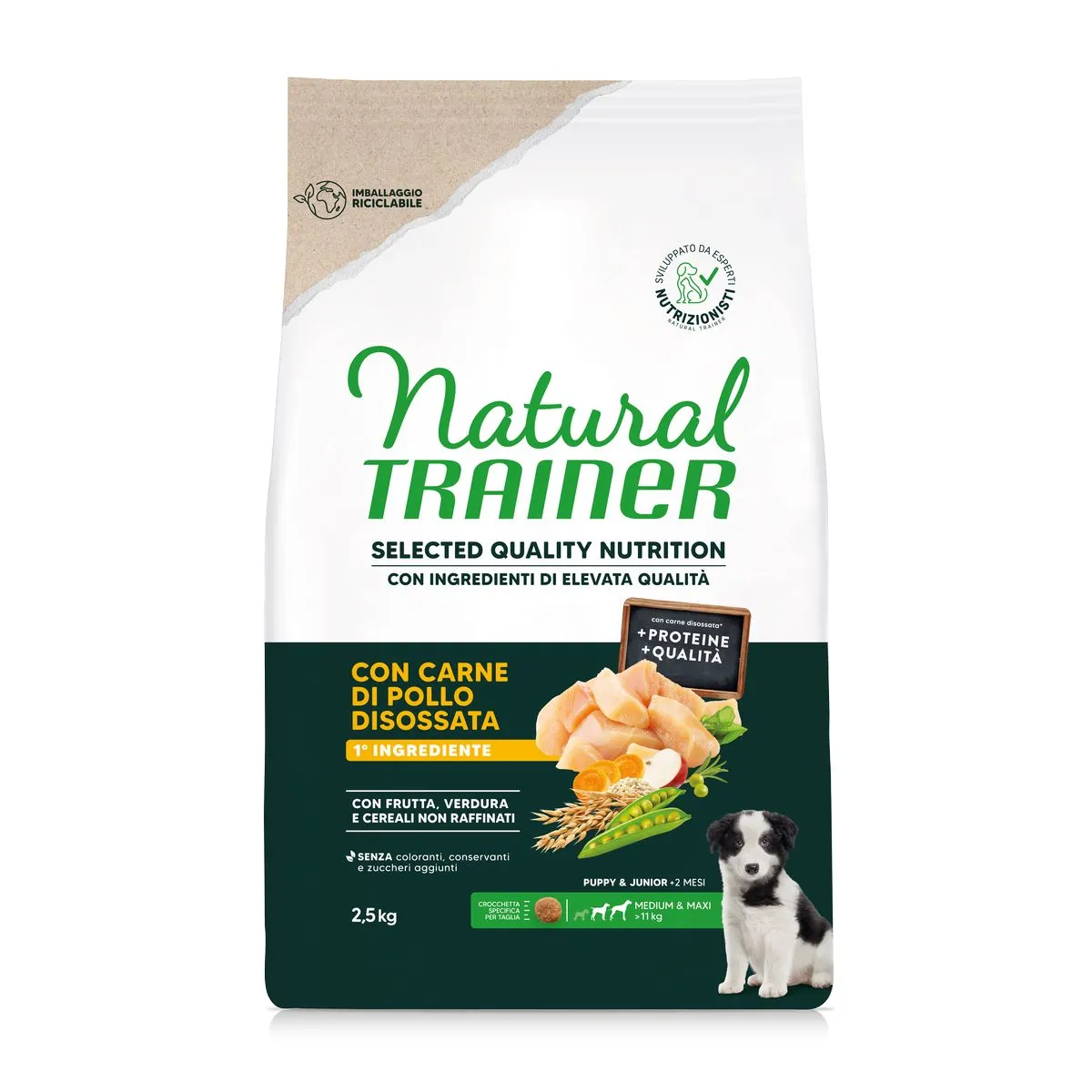 Natural Trainer SQN Puppy Medium&Maxi Pollo