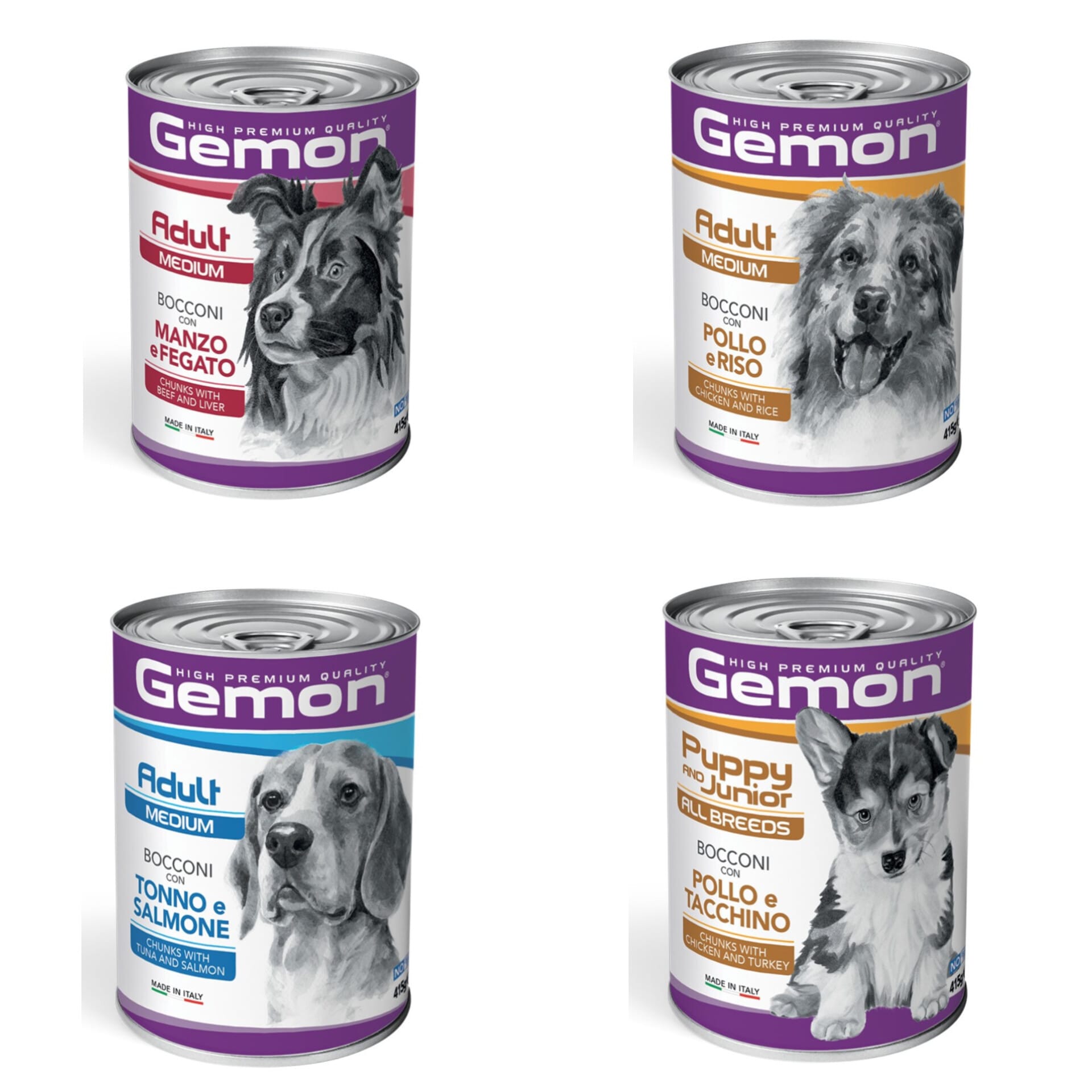Gemon Dog Lattina 415G Bocconcini