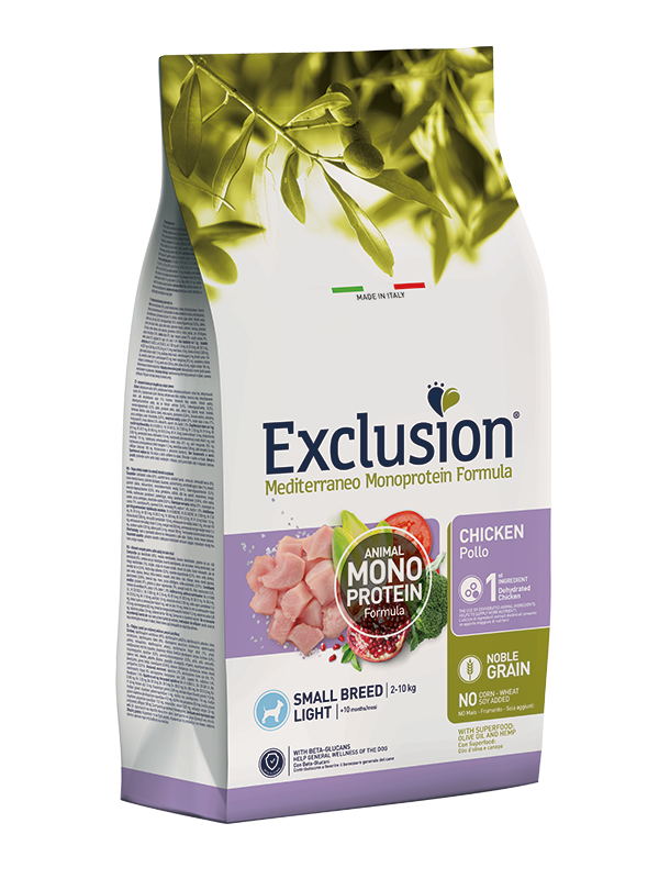 EXCLUSION MEDITERRANEO 2KG LIGHT SMALL POLLO