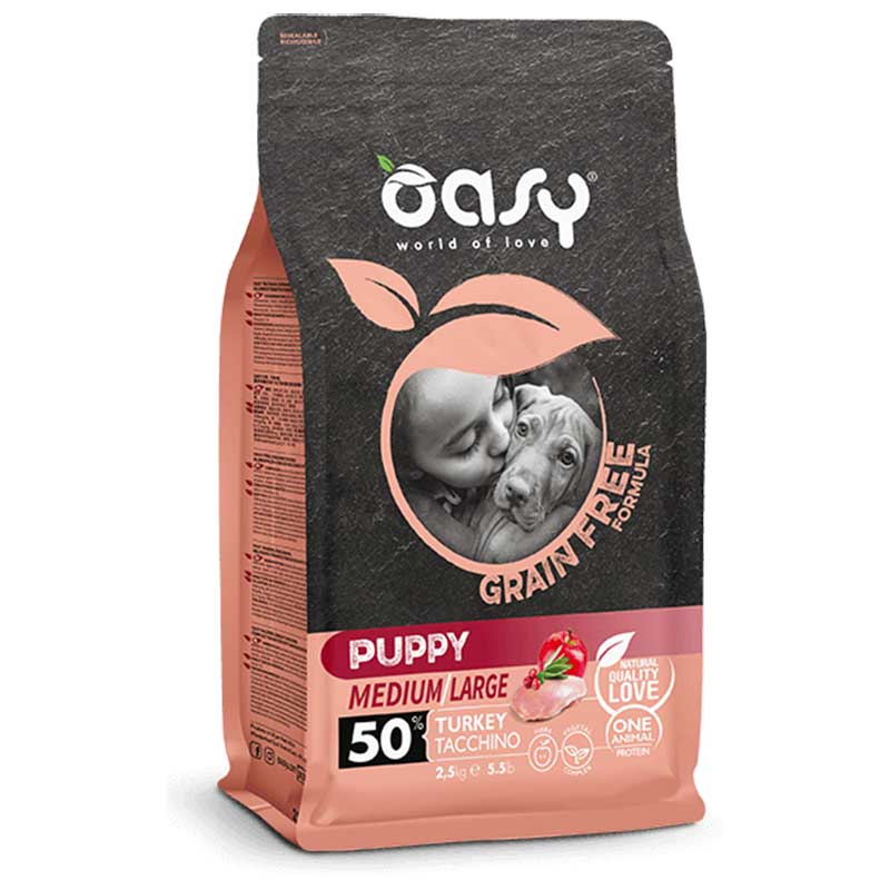 OASY DOG GRAIN FREE PUPPY TACCHINO