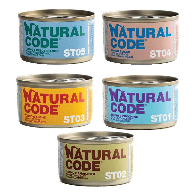 Natural Code Gatto Sterilizzato Lattina 85G