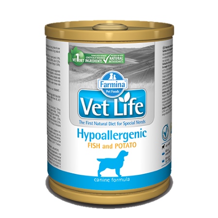 Farmina vet life cane lattina 300g hypo pesce