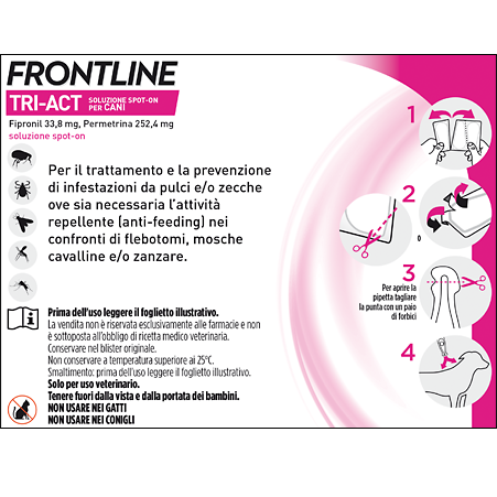 Frontline tri act 40 60kg 6 pipette 