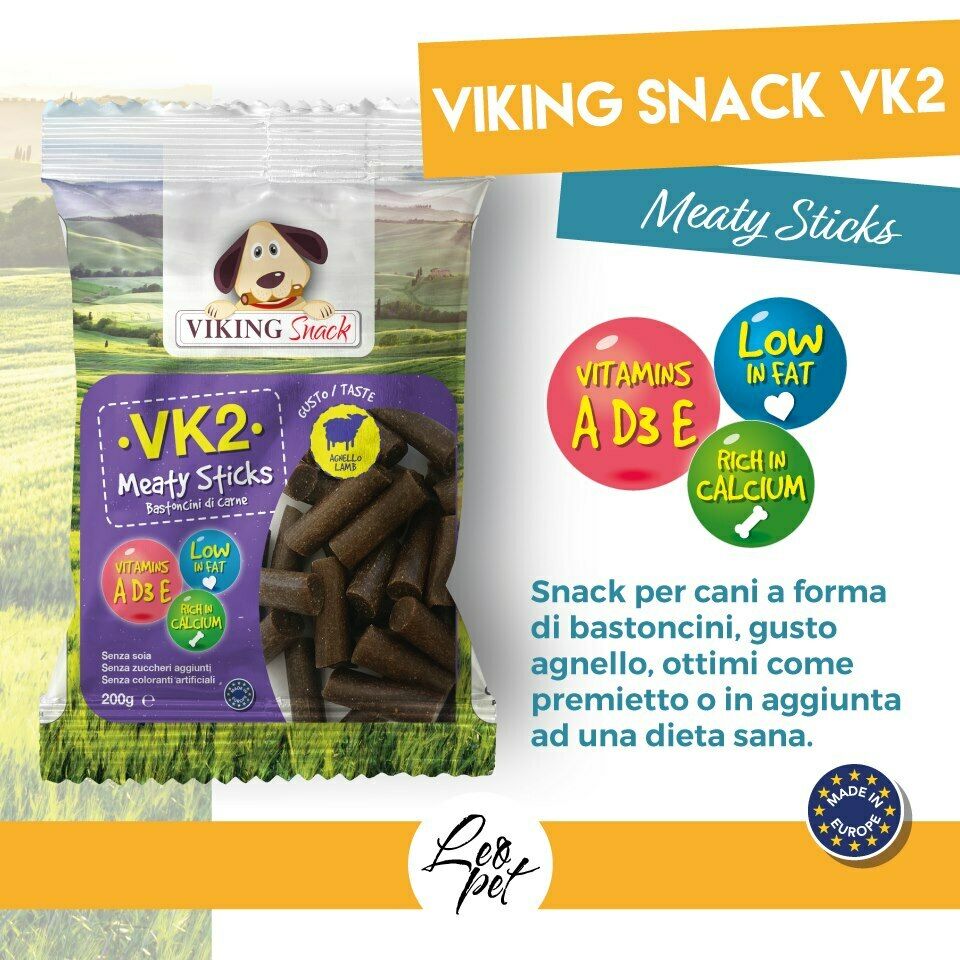 Leopet viking snack 200g bastoncini di carne