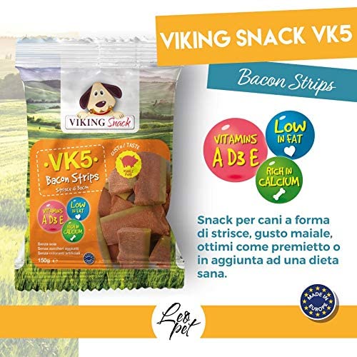 Leopet viking snack 150g strisce di bacon